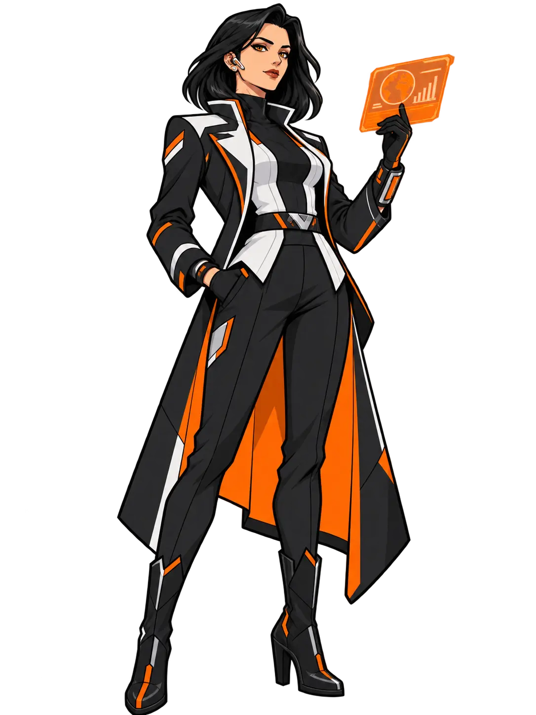 Illustration of Nyxtine Kelebrin, chief executive of Arclight Systems